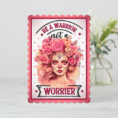 ピンクとかわいらし砂糖スカル サンキューカード (スタンド正面)