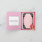 ピンクとかわいらし砂糖スカル サンキューカード (内部)