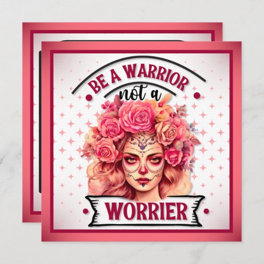 ピンクとかわいらし砂糖スカル シーズンカード (正面/裏面)