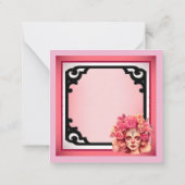 ピンクとかわいらし砂糖スカル ノートカード (裏面)