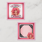 ピンクとかわいらし砂糖スカル ノートカード (正面/裏面)