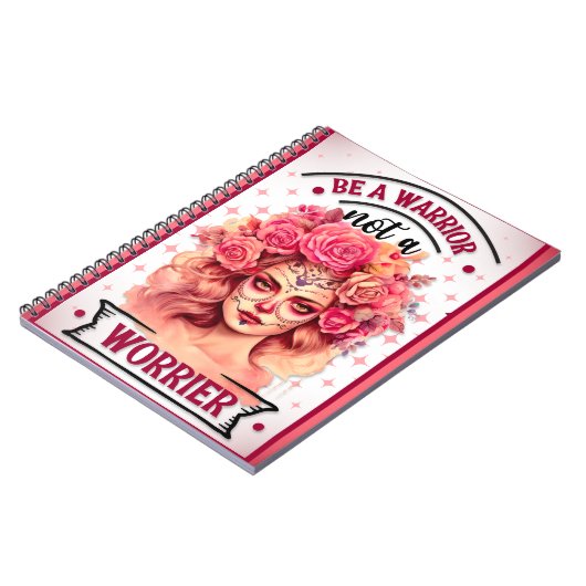 ピンクとかわいらし砂糖スカル ノートブック (左側)