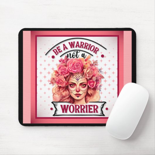 ピンクとかわいらし砂糖スカル マウスパッド (マウス)