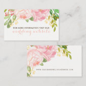 ピンクとかわいらし赤面牡丹花Webサイトカード エンクロージャーカード (正面/裏面)