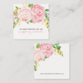 ピンクとかわいらし赤面牡丹花Webサイトカード エンクロージャーカード (正面/裏面)