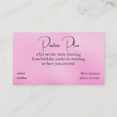 ピンクときらめく紙吹雪 名刺 (裏面)