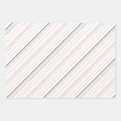 ピンクととプストライプレイドの猫の足 ラッピングペーパーシート (正面3)