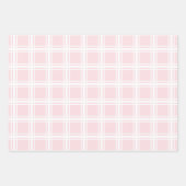 ピンクととプストライプレイドの猫の足 ラッピングペーパーシート (正面)