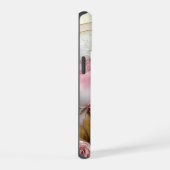 ピンクとアイボリーのバラ  iPhone 15ケース (右側面)