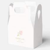 ピンクとアイボリーバラありがとう結婚式の引き出物ボックス フェイバーボックス (オープン)