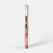 ピンクとアイボリーバラ SAMSUNG GALAXYケース (右側面)