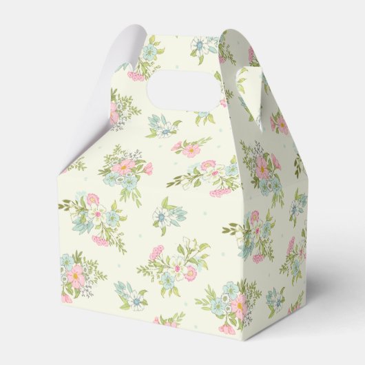 ピンクとアイボリーレインブーツブライダルシャワー フェイバーボックス (裏面サイド)