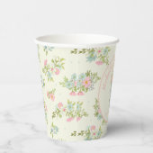 ピンクとアイボリーレインブーツブライダルシャワー 紙コップ (右)