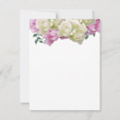 ピンクとアイボリー牡丹の返信カード 出欠カード (裏面)