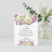 ピンクとアイボリー牡丹結婚式招待状 招待状 (スタンド正面)