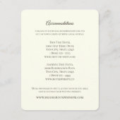 ピンクとアイボリー結婚の情報 エンクロージャーカード (裏面)