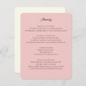 ピンクとアイボリー結婚の情報 エンクロージャーカード (正面/裏面)
