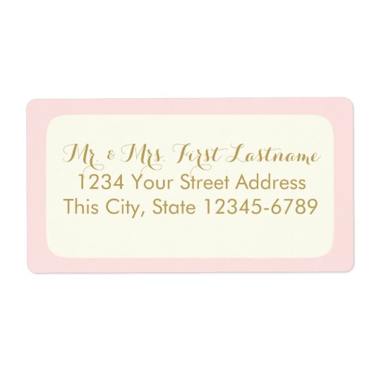 ピンクとアイボリー ラベル (正面)