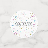 ピンクとアクアのグリッター紙吹雪 コンフェッティ (スモール正面)