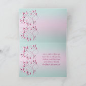 ピンクとアクアのサンキューカード サンキューカード (内部)