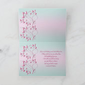 ピンクとアクアの感謝カード サンキューカード (内部)