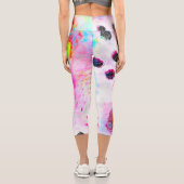 ピンクとアクアの抽象芸術 カプリレギンス (裏面)