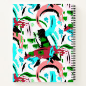 ピンクとアクアの抽象芸術 ノートブック (裏面)