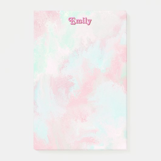 ピンクとアクアウォーターの色名一覧を大きくする ポストイット (正面)