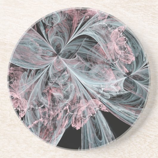 ピンクとアクアスワール コースター (正面)