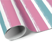 ピンクとアクアブルーのパタ色彩の鮮やかーンの紙 ラッピングペーパー (ロールコーナー)