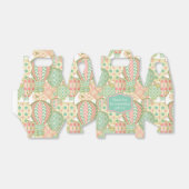 ピンクとアクアブルーのホットエアバルーンのパターン フェイバーボックス (折り畳みなし)