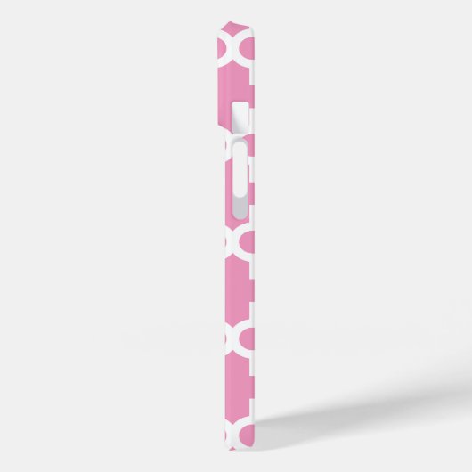 ピンクとアクアモロッコモダンンモノグラカスタムム Case-Mate iPhoneケース (裏面 / 左)