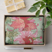 ピンクとアヒルの卵青フローラ組織 薄葉紙 (ギフト)