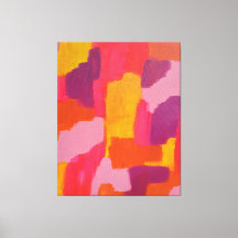 ピンクとイエローのはっきりした抽象芸術アート