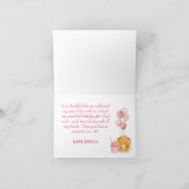 ピンクとイエローのドットケーキ カップケーキ サンクス サンキューカード (内部)