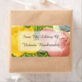 ピンクとイエローのバラ カスタム ライブラリー ラベル (インサイチュ)