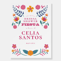 ピンクとイエローのメキシコンフィエスタ ブライダルシャワー