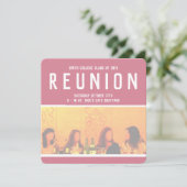 ピンクとイエローの女性イベント招待状 招待状 (スタンド正面)