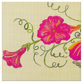 ピンクとイエローの春 ファブリック (クローズアップ)