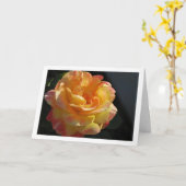 ピンクとイエローの花のローズ カード (黄色い花)