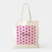 ピンクとイエローの花の花 トートバッグ (裏面)