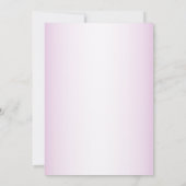 ピンクとイエローの花柄の素朴な結婚式のリハーサルディナー 招待状 (裏面)