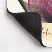 ピンクとイエローの蓮の花のアート エレガントでユニークなヨガ マウスパッド (コーナー)