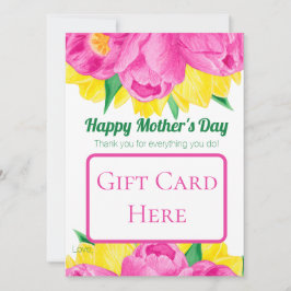 ピンクとイエローマザーのデイギフトカードホルダー