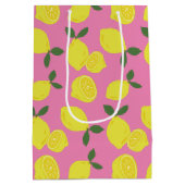 ピンクとイエローレモン ミディアムペーパーバッグ (裏面)