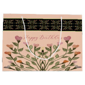 ピンクとエレガントフローラ ラージペーパーバッグ (裏面)