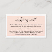 ピンクとエレガント白のロマンチックなカップルのシャワー エンクロージャーカード (正面)