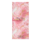 ピンクとエレガント金ゴールドのマーリングされたラックカードの価格表 ラックカード (裏面)