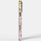 ピンクとオリーブグリーンの幾何学的なダイヤモンド柄 Case-Mate iPhoneケース (裏面 / 右)