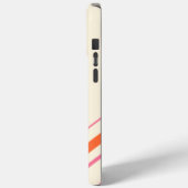 ピンクとオレンジとクリームの斜めストライプ Case-Mate iPhoneケース (裏面 / 左)
